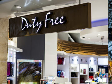 Duty free shops inside the terminal at Bangkok's main international airport. Bigstock ID: 167460914